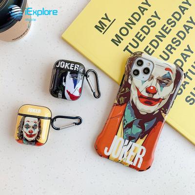 China IMD AirPods Case iExplore Custom Design High Quality Clown AirPods IMD PC Joker Cases With Hanger For AirPods 1 2 3 Pro AirPods Earphone Cases for sale