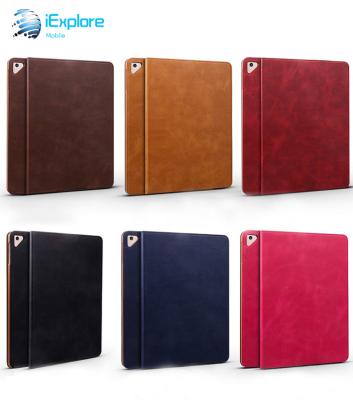 China Leather Vintage iExplore PU Card Slot Tablet Case Shockproof Flip Cover For iPad Air Pro 2 iPad Mini 1 2 3 4 for sale