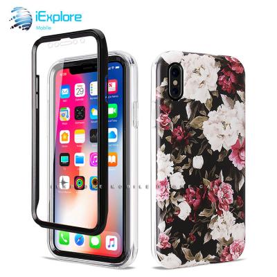 China iExplore Rugged Full Body Screen Protector Case Built-in Shockproof IMD 360 Full Body Case With Built-in PET Screen Protector Phone Case For iPhone 7 8 7p 8p X XR XS max for sale