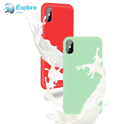 China Candy Color Case iExplore Manufacturer Factory Cell Phone Accessory PC With Cotton Fabric Inside Cover Candy Color Cell Phone Case For iPhone for sale