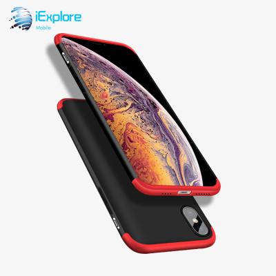 China 3 in 1 PC Case iExplore Manufacturer Factory Cell Phone Accessory 6 Inch Full Coverage 360 ​​Degree 3 in 1 Hard PC Cell Phone Case for iPhone for sale