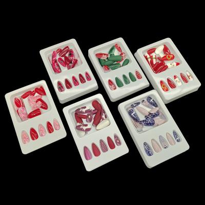 China Factory Direct French Shiny Artificial Nails 24pcs/box Ballet False Nails for sale