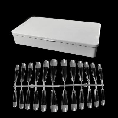 China French Hot Selling Semi-Frosted False Nails Long Ballet Plastic Artificial Nail Set Wedding for sale