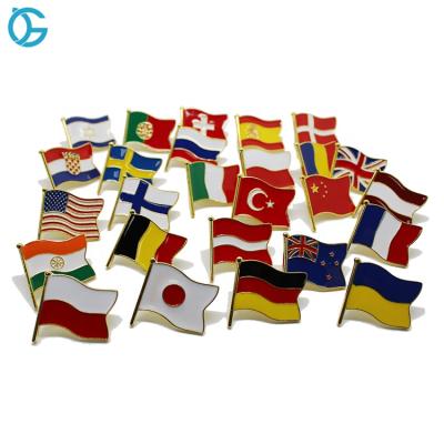 China China Manufacturer Country Brooch Metal Global Lapel Pin Badge Soft Enamel Flag Custom Lapel Pin for sale