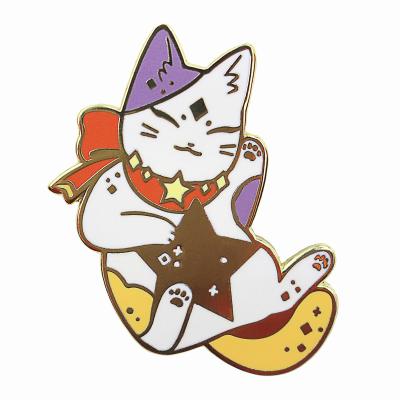 China Europe China Manufacturer Cheap Custom Lapel Pins No Metal Min Brooch Custom Funny Anime Cat Enamel Pin for sale