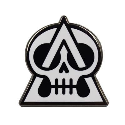 China Europe Halloween Triangular Ghost Black Nickel Hard Enamel Decorative Ornament Metal Pins Badge Custom for sale