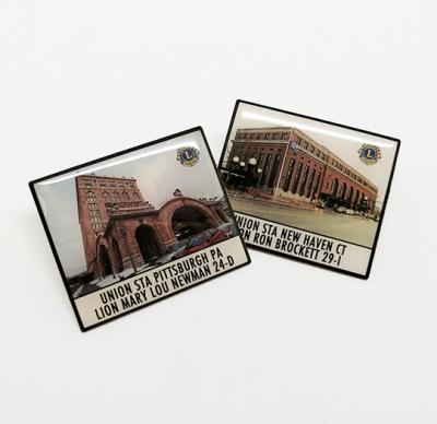 China China Travel Photos Printed Souvenir Gift Postcards HD Printing Aluminum Resin Badge Pin for sale