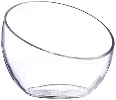 China American style bowl clear oblique cut glass vase/mini greenhouse/candy glass jar for sale