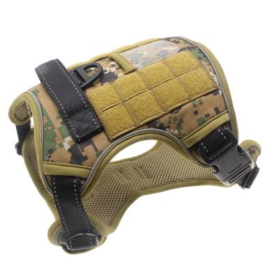 China QThonest Viable Wholesale Adjustable Dog Vest Harness Tactical Oxford Dog Harness for Dog Exit Training for sale