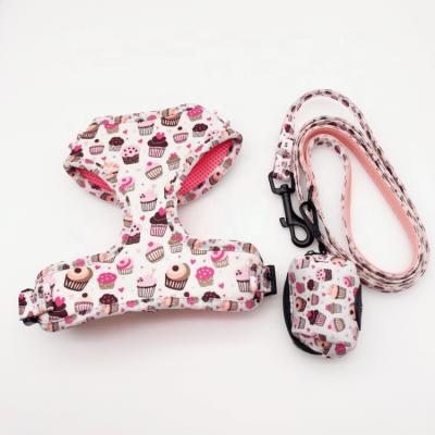 China QThonest Designer Padded Version Customized Private Brand Adjustable Dog Puppy Large Dog Harness for sale