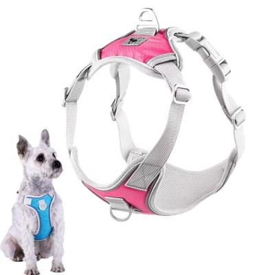 China QThonest Reflective Lightweight Dog Harness High Quality Custom Padded Breathable Dog Harness Lift Leash for sale