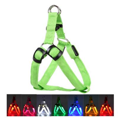 China QThonest Factory Direct Sales Dog LED Light Harness Padded Nylon Comfortable Dog Harness For Small Medium Dogs for sale