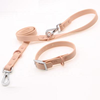 China QThonest Customized Good Quality Dogs Dogs Heavy Duty Leash Luxury Dog Collars Waterproof PVC Dog Leash Set for sale