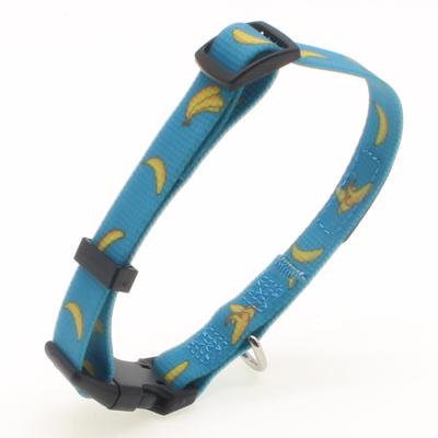 China QThonest Custom Dog Goods Personalized Waterproof PVC Coated Nylon Printing Adjustable Dog Collars For S/M/L Dogs for sale