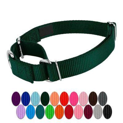 China Comfortable And Durable QThonest Custom Color Nylon Dog Martingale Collar Vegan Dog Collars for sale