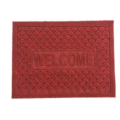 China Widely used indoor/outdoor home entrance welcome pp anti slip polypropylene carpet/door mat cheap material for sale