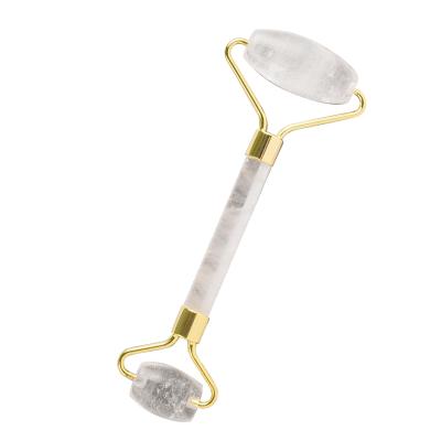 China Face Roller 2021 New Product Quartz Jade Roller Massage Tool Crystal Face Roller for sale