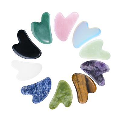 China Wholesale natural lasting gua sha jade gemstone rose quartz gua sha tool for face for sale