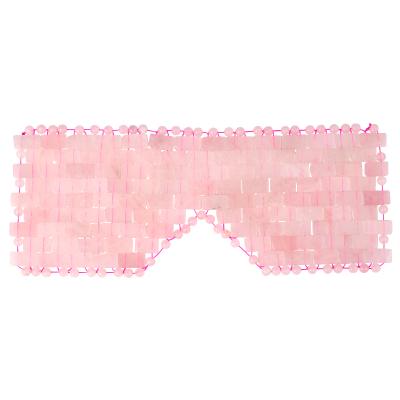 China Wholesale Popular Natural Rose Quartz Jade Eye Mask Natural Jade Face Mask For Skin Care for sale