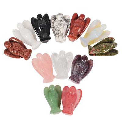 China Europe mixed 50mm natural cut crystal angel figurines for sale for sale