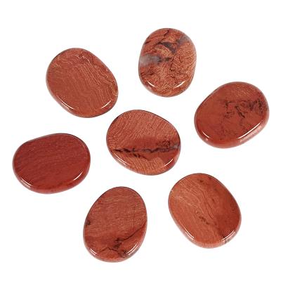 China Wholesale Europe Gemstone Pocket Stone Palm Stones Red Jasper Stone Set With Words for sale