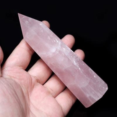 China Europe Natural Crystal Therapy Rose Quartz Crystal Magic Wands For Sale for sale