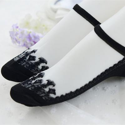 China MANZI Brand Loose Breathable Cotton Socks Glass Silk For Summer Socks Custom Ankle Silk Socks for sale