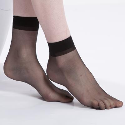 China Custom Made Thin Transparent Nylon Ladies Socks Breathable Women Mesh Black Silk Summer Ankle Socks for sale