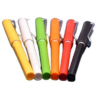 China ANI Custom Logo Plastic Promotional Gel Ink Normal Silver Black Plastic Pen for sale