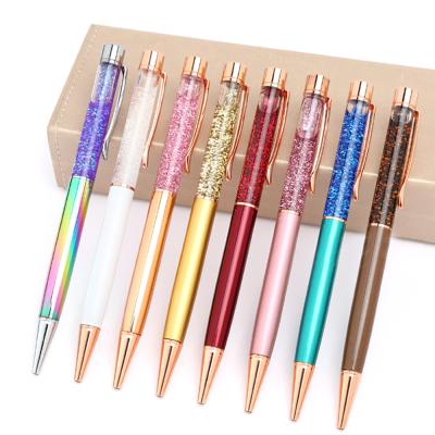 China Commonly Writing ANI Promotional Gift Crystal Glitter Metal Ballpoint Pen for sale