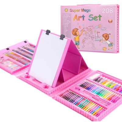 China 2 Designs 208 Pcs Color Pen Crayon Pencil Oil Painting Water Color Drawing Pen Art Set For Kids for sale