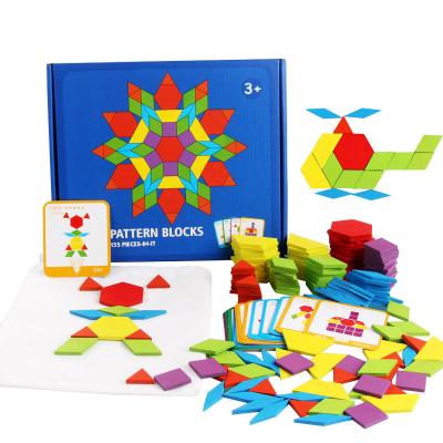 China Wooden Toy Colorful Jigsaw Puzzles Kids Educational Toys Tangram Puzzles For Children for sale