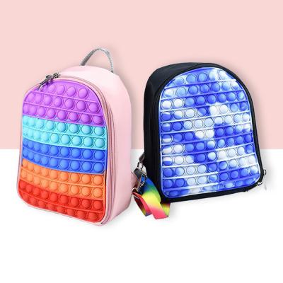 China Multi Function ANI Cute Silicone School Backpack Bag Gift Stationery Set For Kids for sale