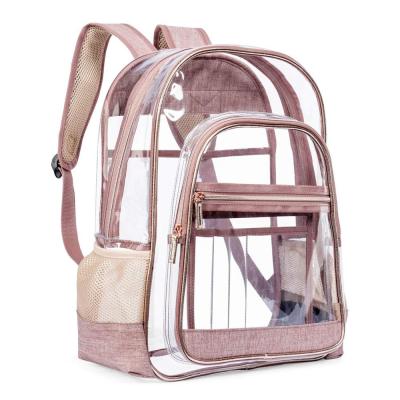 China Wholesale Waterproof School Bags Transparent PVC Bag Child Set Clear Backpacks Women High Quality Schoolbag For Teenage Girl Mochila Escolar for sale