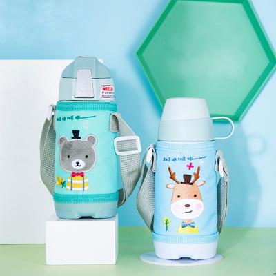 China Viable Wholesale Food Hot Water Bottles Grade Leakproof Reusable Cups With Lids And Straws Kids Insulated Water Bottles for sale