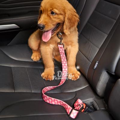 China Fashion Spot Dog Pet Seat Belt Adjustable Retractable Pet Car Seat Belt Hot Product for sale