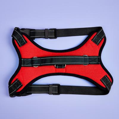 China High Strength Adjustable Nylon Pet Dog Harness Vest Harness Viable Nylon Reflective Training Harness for sale