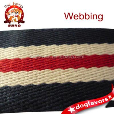 China Viable royal blue 3.8cm/white/red color cotton twill tricolor webbing, cotton belt for sale