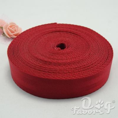 China Durable Red Polyester Twill Four Webbing 25mm , Car Seat Belt Red Sliver Netting for sale