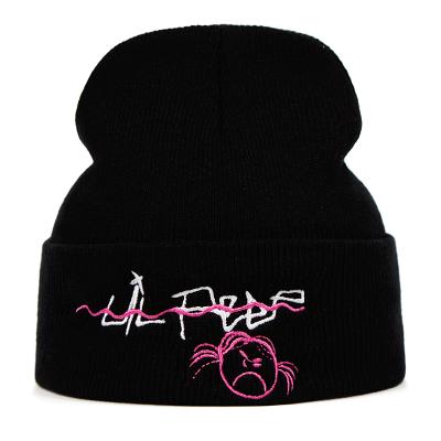 China COMMON Lil Peep Embroidery Beanie xxxtentacion lil.peep Love Knit Warm Hat Skullies Winter Ski Hip Hop Hat Outdoor Hats for sale