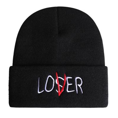 China IT JOINT Beanie Winter Hat Stephen King LOSER Embroidery LOVER Skullies Hip Hop Cotton Knit Outdoor Hats for sale