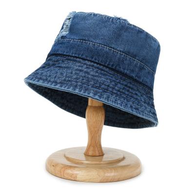 China 2021New Style Korean Cowboy Hat Women Fashionable Outdoor Japan And Fashionable Custom Design Bucket Hat Denim Fisherman Bucket Hat Male for sale