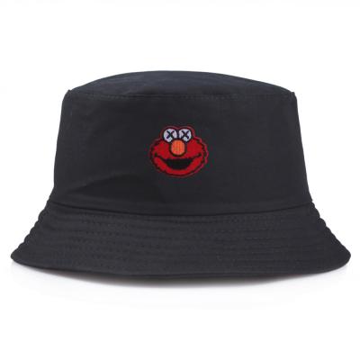 China Foldable Sesame Street Shade Bucket Hat Fashion Cartoon Fisherman Hat Women Outdoor Sun Protection Casual Sun Visor Hat Wholesale for sale