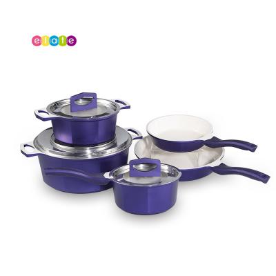 China Minimalist kitchen cooking cookware set for ironing non-stick pots and pans set kitchen cookware set for sale