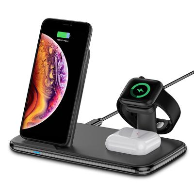 China PORTABLE 4 in 1 Wireless Charger Dock 15W Qi Multi Fast Charging Wireless Charger Station For iPhone 5 4 iWatch 6 3 Air-pods 3 for sale