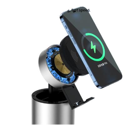 China Charger+holder 18W Qi Wireless Charger for iPhone 12 Metal Fold Fast Wireless Charger Stand Phone Holder Stand with Pen Holder Storage for sale