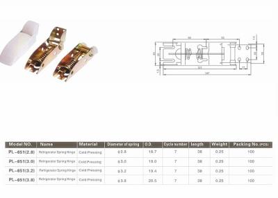 China Brushed Chrome Plated Steel Frame Refrigerator Hinge With White ABS Cover for sale