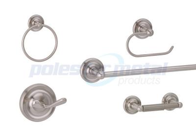 China 5 Pcs Polished Chrome Zamak Bathroom Hardware Brushed Nickel Bath Value Pack for sale