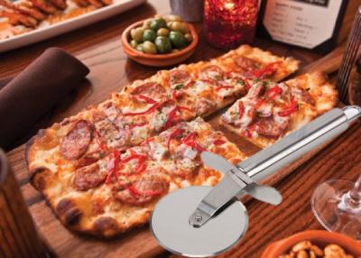 China Custom SS304 Stainless Steel Kitchen Tools Pizza Cutter With PP Wooden Handle for sale