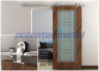 China acero inoxidable del hardware decorativo de la puerta de 2000m m que resbala el hardware de madera de la puerta del granero en venta